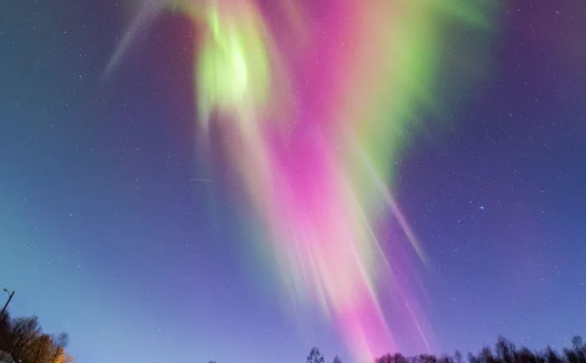 Aurora boreal em forma de beija-flor é a imagem do dia da Nasa