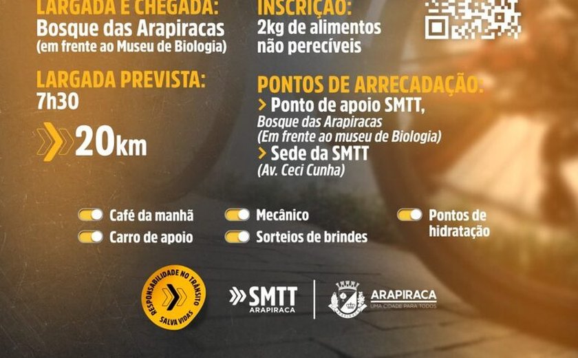 SMTT promove pedal solidário para ajudar famílias em situação de vulnerabilidade