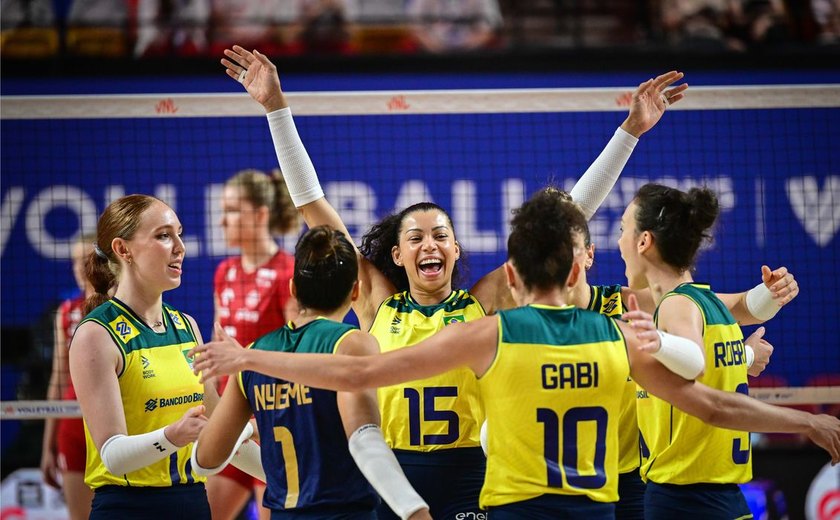 Brasil vira sobre Polônia e vai às quartas da Liga das Nações Feminina