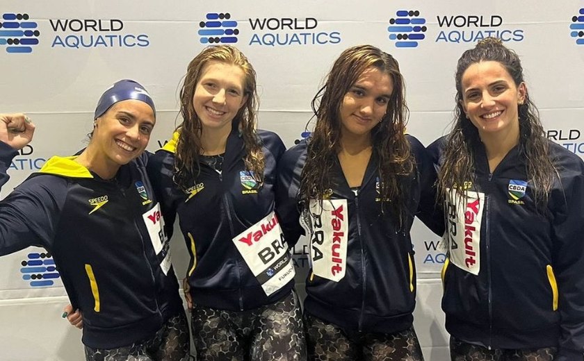Austrália bate recorde e Brasil fica em 8º no 4x200m livre no Mundial de Esportes Aquáticos