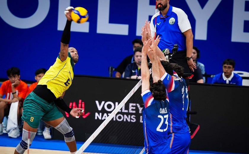 Liga das Nações: Brasil vai às quartas, apesar de revés contra França