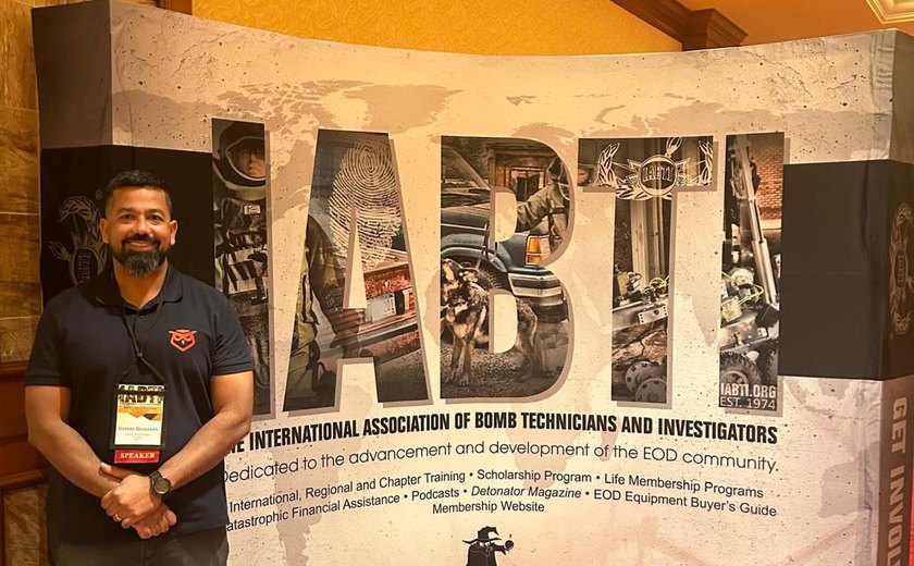 Especialista em explosivos da Polícia Científica de Alagoas é destaque em treinamento internacional nos EUA