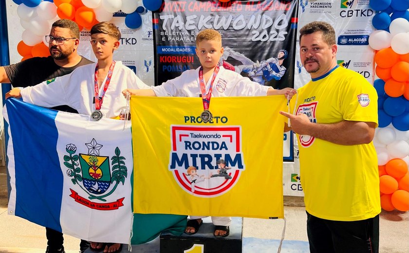 Atletas do Ronda Mirim conquistam medalhas no Campeonato Alagoano de Taekwondo 2025