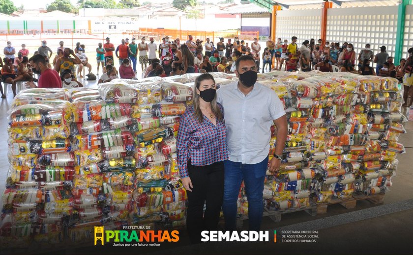 Prefeitura de Piranhas distribui cestas básicas para famílias em situação de vulnerabilidade social