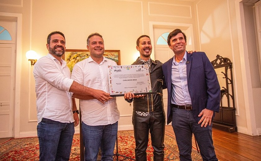 Governo de Alagoas nomeia Carlinhos Maia como Imperador do Turismo Alagoano