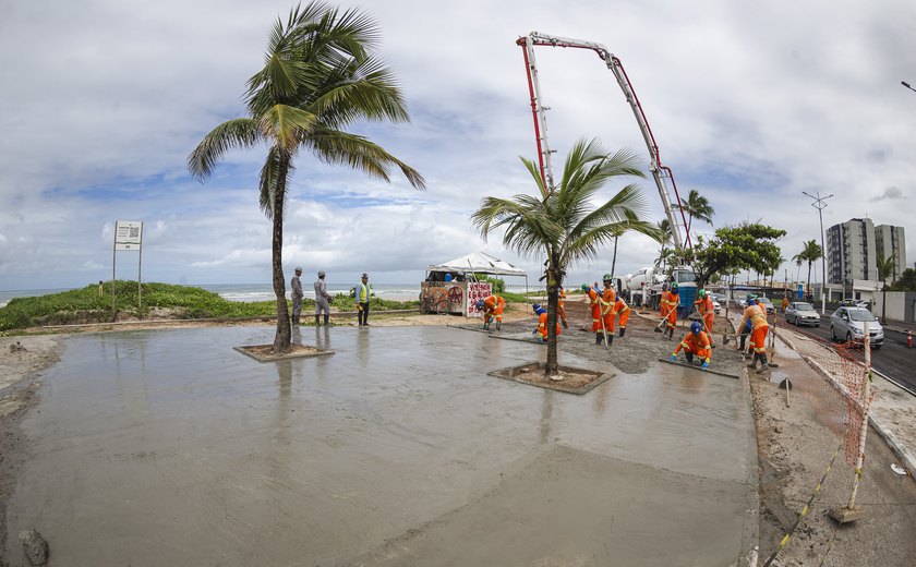 Obras de reurbanização da Praia da Avenida estão em fase final