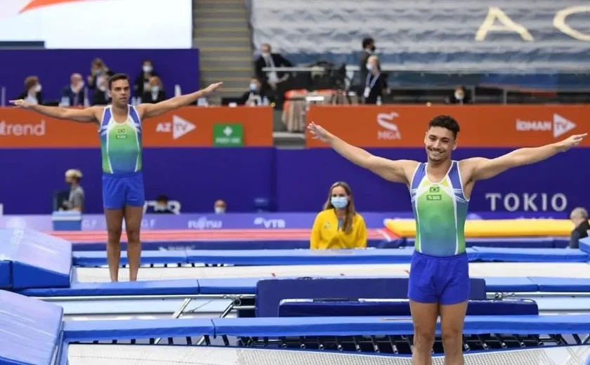 Na ginástica de trampolim, Rayan Dutra garante vaga para o Brasil nas Olimpíadas