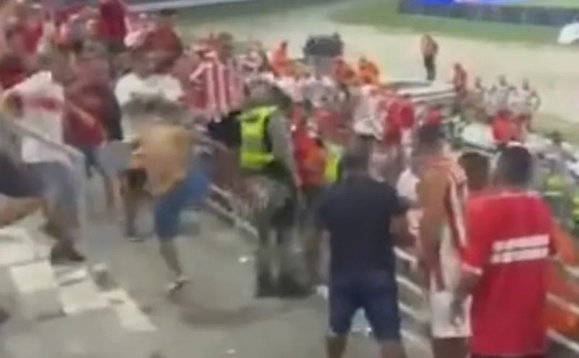Identificados suspeitos de agredir PMs em arquibancada do Rei Pelé durante CRB x Coritiba
