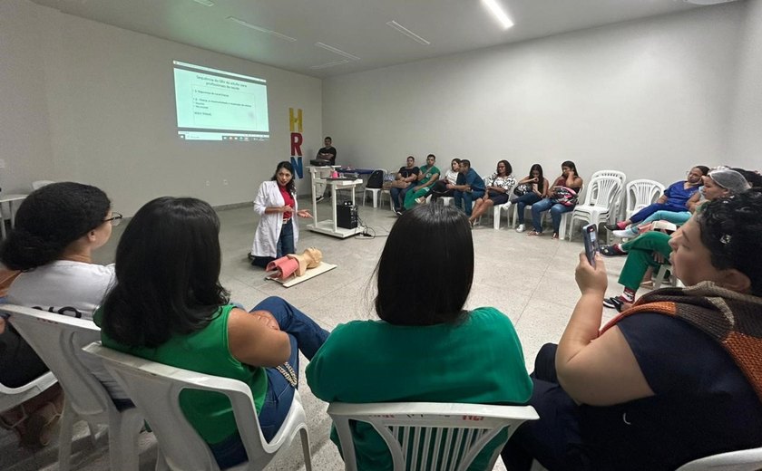 Hospital Regional do Norte realiza capacitação sobre reanimação cardiopulmonar para profissionais de enfermagem