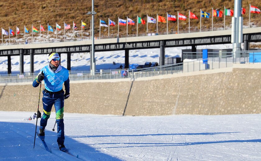 Brasileiros não avançam na prova do sprint do esqui cross-country em Pequim-2022