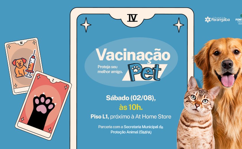 Shopping Parangaba realiza ação gratuita de vacinação pet em parceria com a SMPA