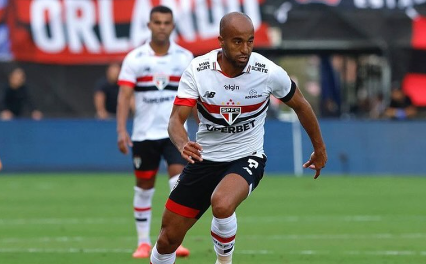 Lucas Moura permanece fazendo atividades separadas e escalação contra o Sport fica distante