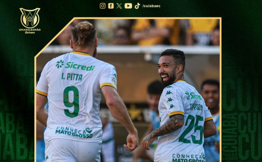 Cuiabá desencanta, faz 5 a 2 no Criciúma e vence a primeira no Brasileirão
