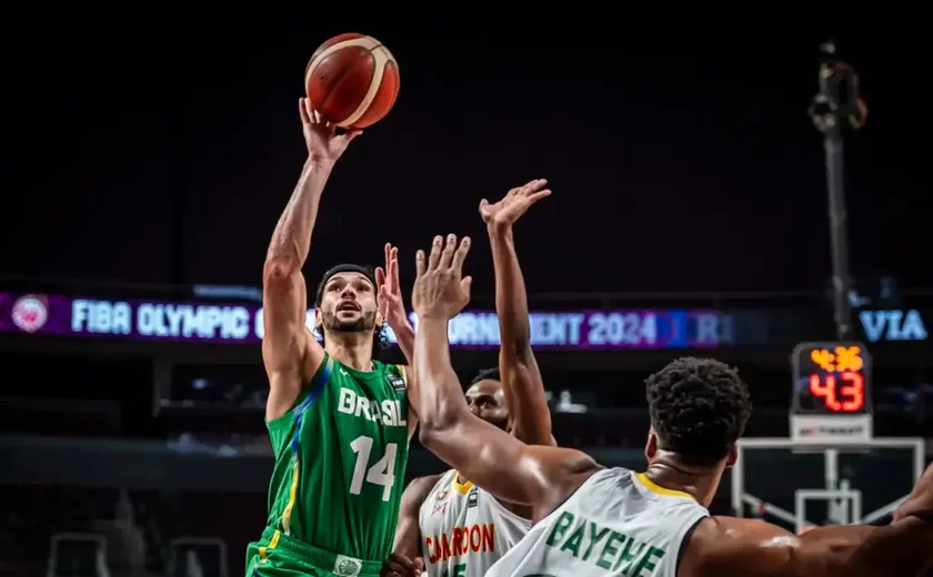 Brasil está na final do Pré-Olímpico de basquete contra Letônia ou Camarões