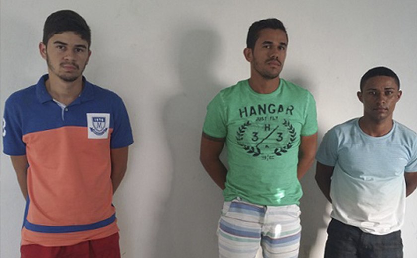 Preso trio acusado de vários crimes em Arapiraca