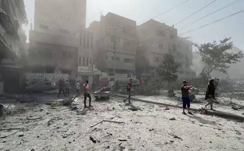 Bombardeios por terra e ataques aéreos seguem na Faixa de Gaza
