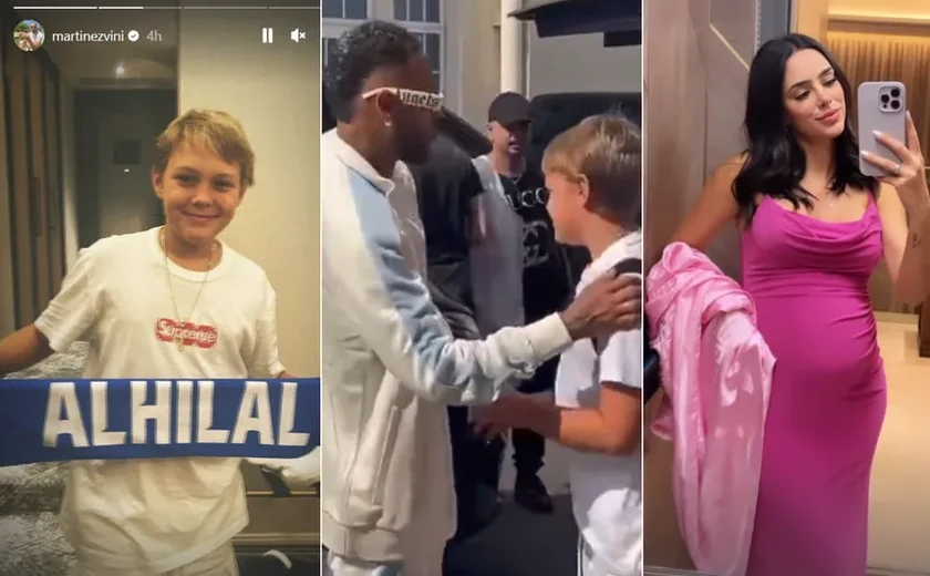 Em família: Neymar leva filho, namorada e ex para assinar com o Al Hilal na Arábia Saudita