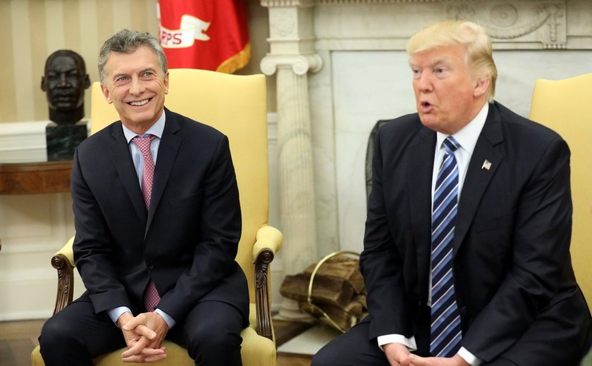 Presidente argentino Mauricio Macri se reúne com Trump na Casa Branca