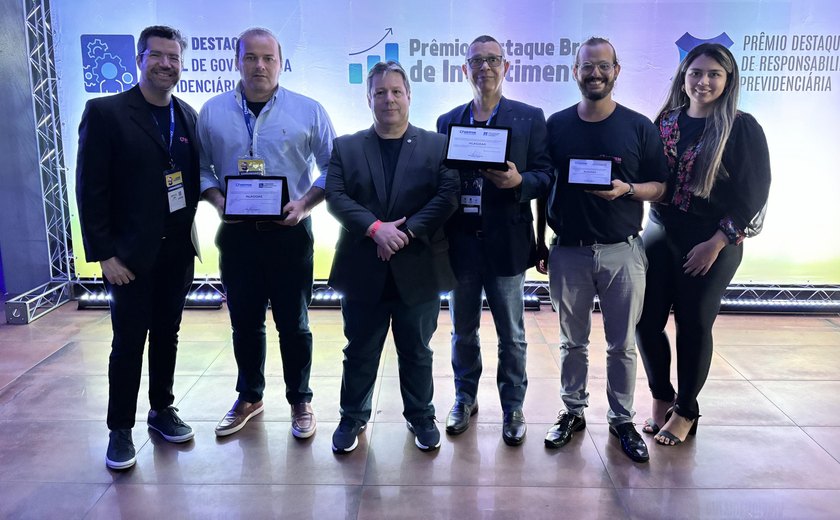 Alagoas recebe prêmios nacionais por excelência em governança, responsabilidade previdenciária e investimentos