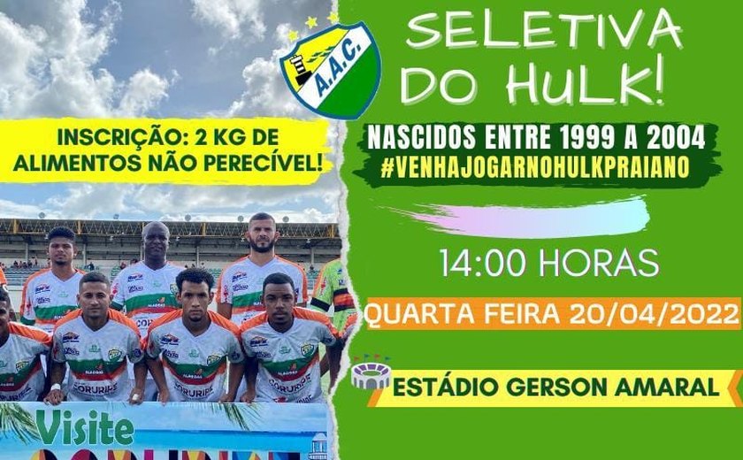 Coruripe busca novos talentos para o Alagoano Série B através de seletiva