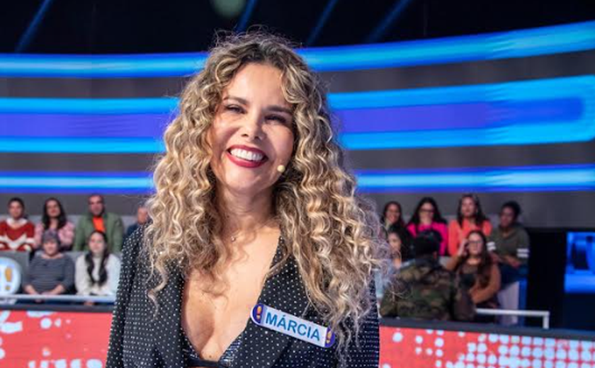 Márcia Freire participa do ‘Acerte ou Caia!’, programa comandado por Tom Cavalcante, na RECORD