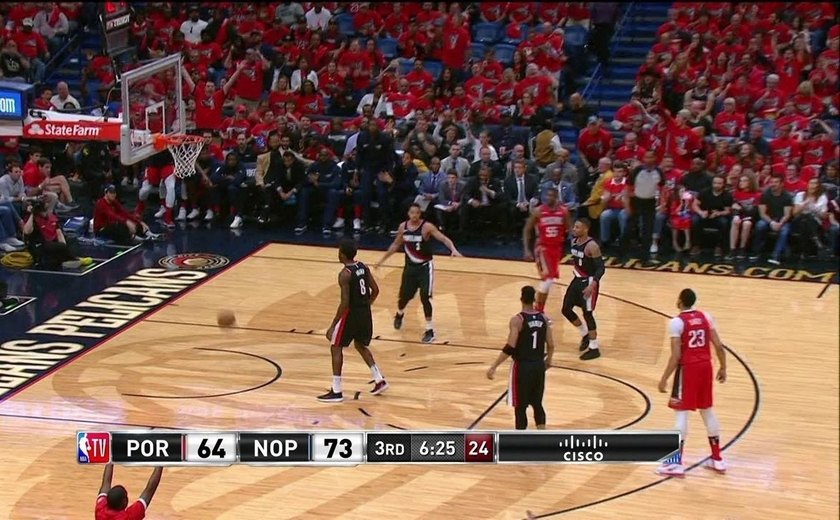 Pelicans vence com 47 pontos de Davis e ‘varre’ Blazers nos playoffs da NBA