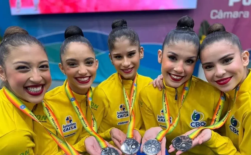 Brasileiras levam prata em etapa da Copa do Mundo de Ginástica Rítmica