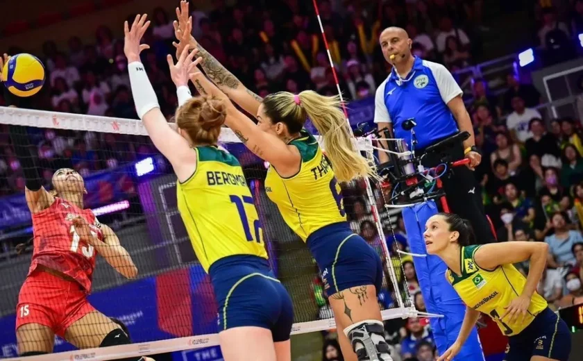 Seleção feminina perde do Japão e disputa 3º lugar na Liga das Nações de vôlei