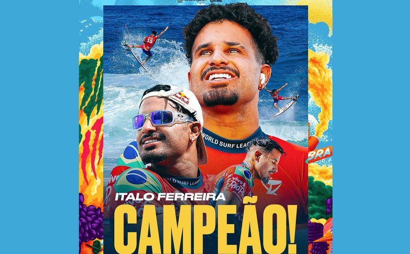 Ítalo Ferreira é campeão de surfe em Saquarema e entra no top 5 da WSL