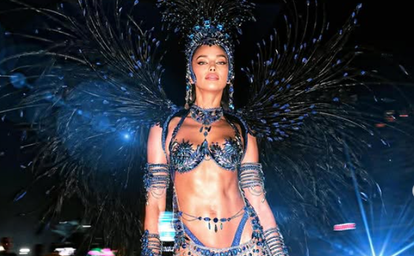 Ex de Cristiano Ronaldo e Tom Brady, Irina Shayk estreia no carnaval do Rio e compartilha fotos