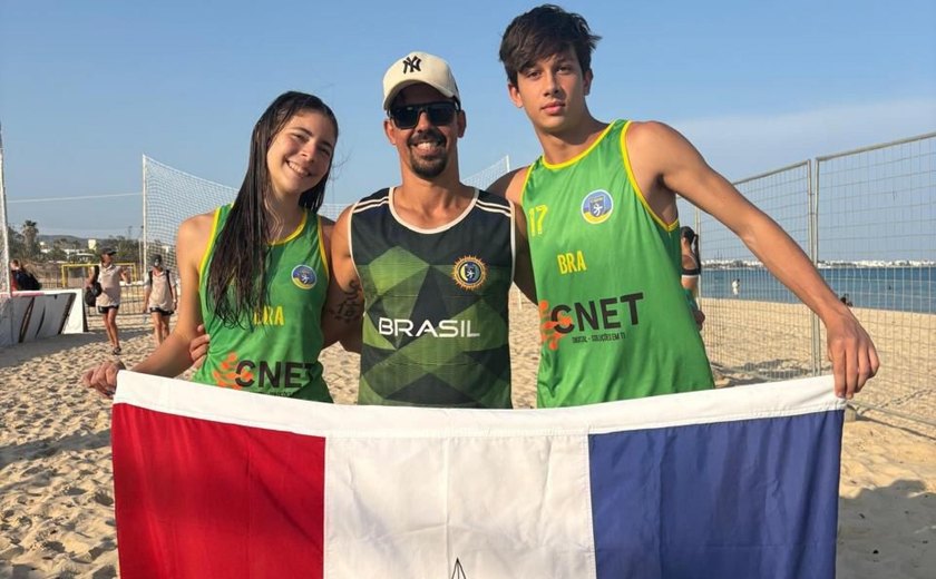 Com apoio do Governo, alagoanos se destacam no Mundial de Handebol de Praia, na Tunísia