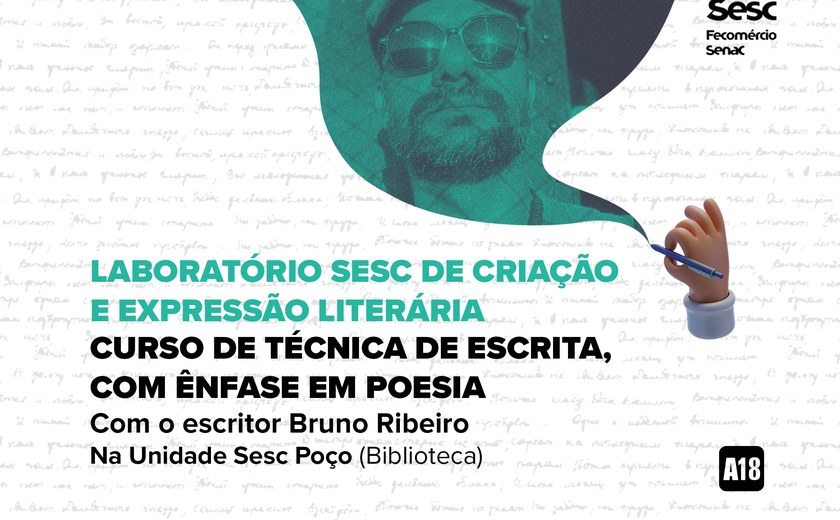 Sesc Alagoas abre inscrições para o Laboratório de Criação e Expressão Literária – Poesia