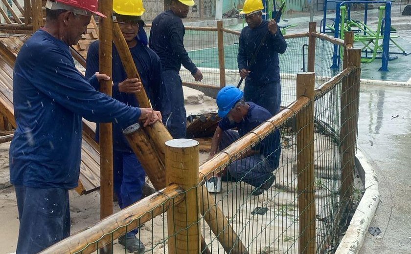 Prefeitura de Maceió recupera espaços de lazer danificados pelas chuvas