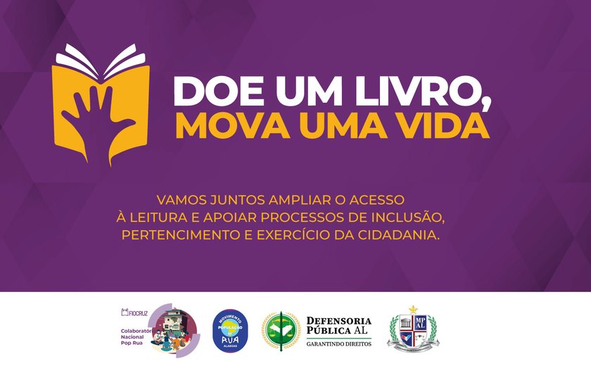 Ministério Público de Alagoas lança campanha de incentivo à leitura e convida a sociedade a doar livros