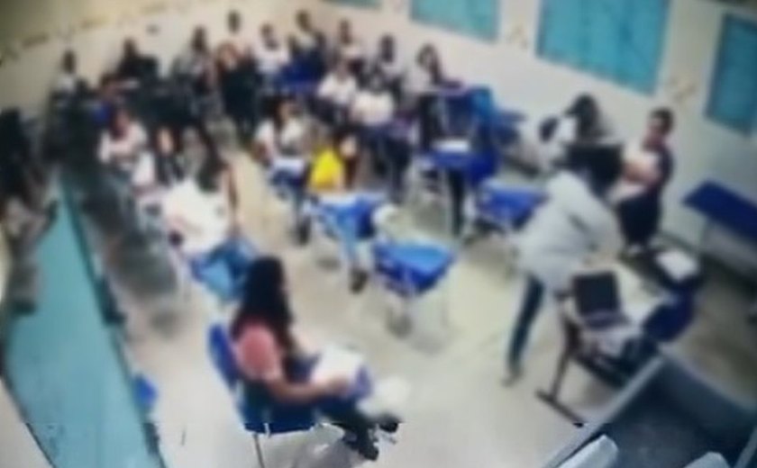 Aluno agride professora dentro de sala de aula em escola estadual de Pão de Açúcar