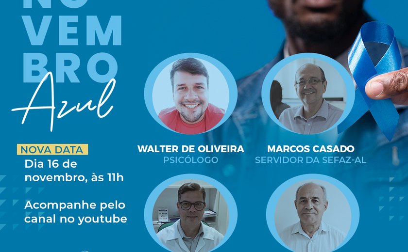 Sefaz prorroga live de incentivo à prevenção ao câncer de próstata para o dia 16 de novembro