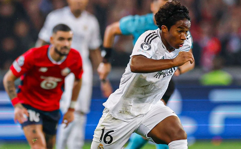 Real Madrid tropeça na Liga dos Campeões no primeiro jogo de Endrick como titular