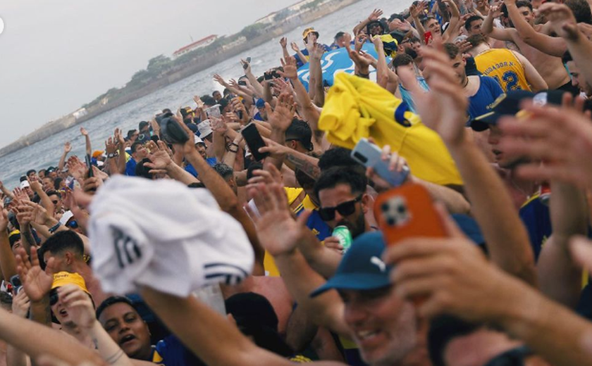 Torcida do Boca entra em conflito com PM nos arredores do Maracanã