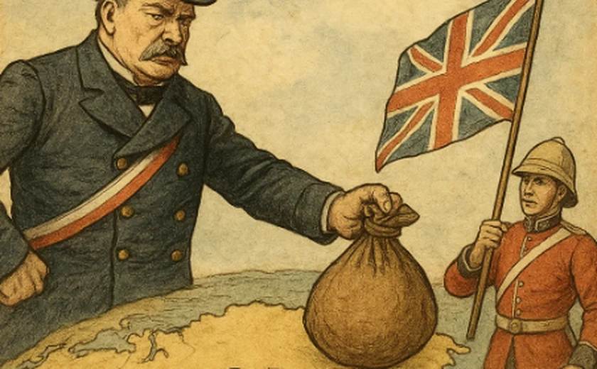 Imperialismo europeu destruindo histórias — Ásia
