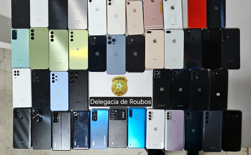 Polícia Civil vai devolver aos proprietários 43 celulares recuperados em Maceió