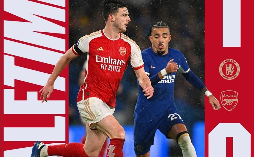 Arsenal sai atrás, arranca empate do Chelsea, mas deixa o City na liderança do Inglês