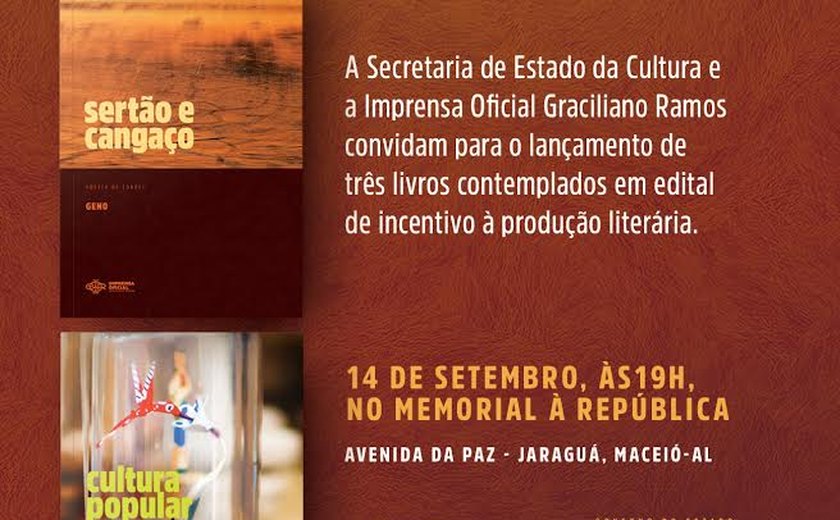 Secult e Imprensa Oficial lançam livros sobre cultura alagoana
