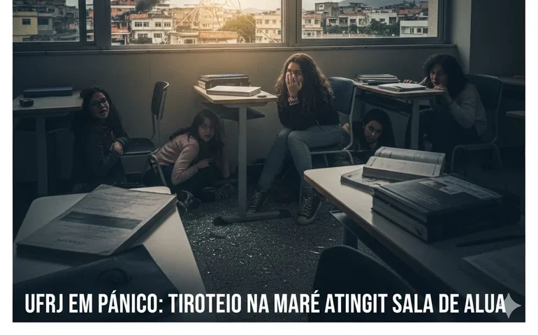 Tiro atinge sala da UFRJ e projétil passa próximo ao rosto de aluna