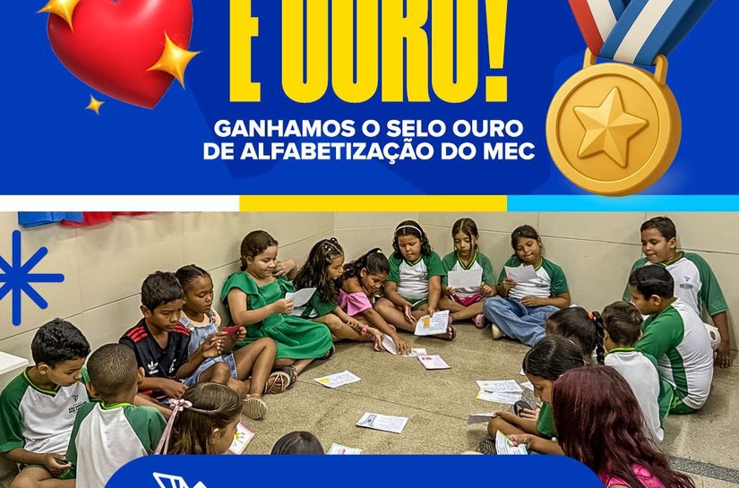 São Miguel dos Campos conquista, pela segunda vez, o Selo Ouro Nacional Compromisso com a Alfabetização do MEC
