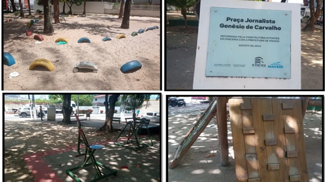 Aldo Loureiro pede ao município manutenção de brinquedos na Praça Jornalista Genésio de Carvalho