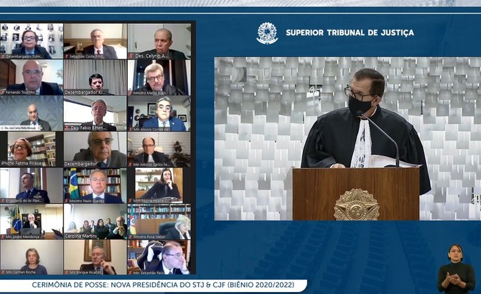 Ministro Humberto Martins, durante discurso de posse