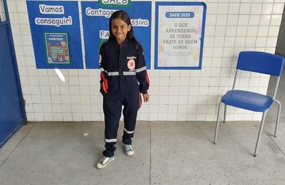 Aluna de 9 anos se inspira em ação do Samu nas Escolas e sonha em ser médica