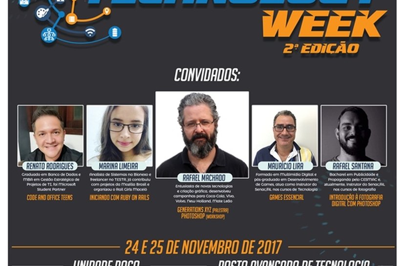 No Senac: Rafael Machado, entusiasta de novas tecnologias, participa da 2ª edição da Technology Week
