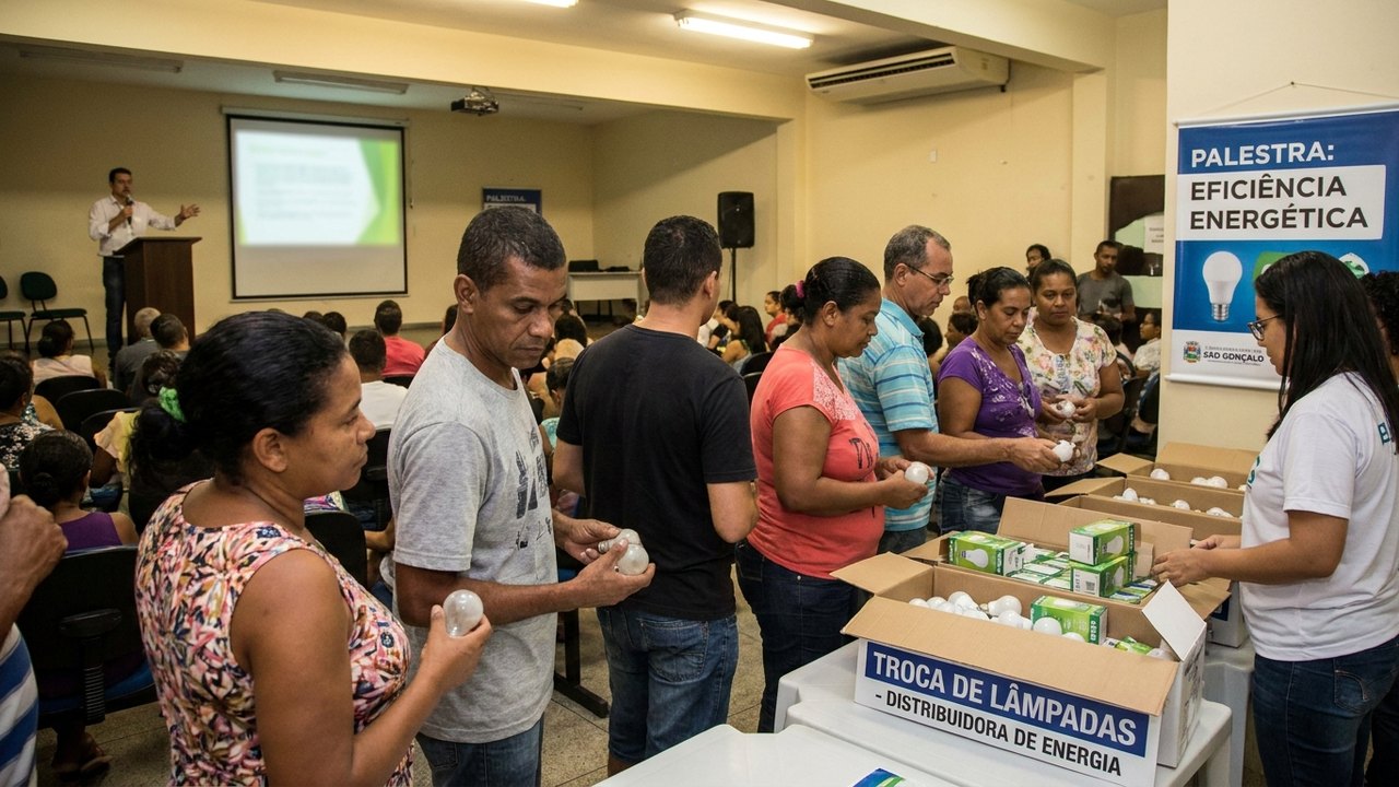 Distribuidora promove palestras e troca de lâmpadas em São Gonçalo e Itaboraí