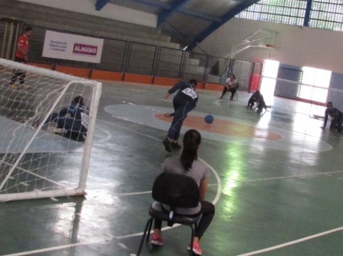 Partida de goalbol encerra Jogos Paraímpicos de Alagoas